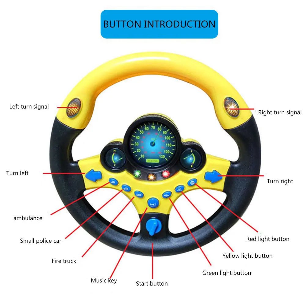 Электронное рулевое колесо многофункциональсветодиодный светодиодное моделирование Teering Wheel развлечения родитель-ребенок Взаимодействие
