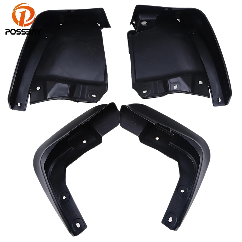 POSSBAY High Quality TPE+PP 4pcs Car Mudguards Front Rear Left Right