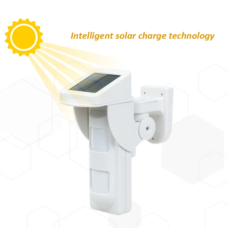 2 шт. 433 МГц беспроводной датчик движения на солнечной батарее водонепроницаемый