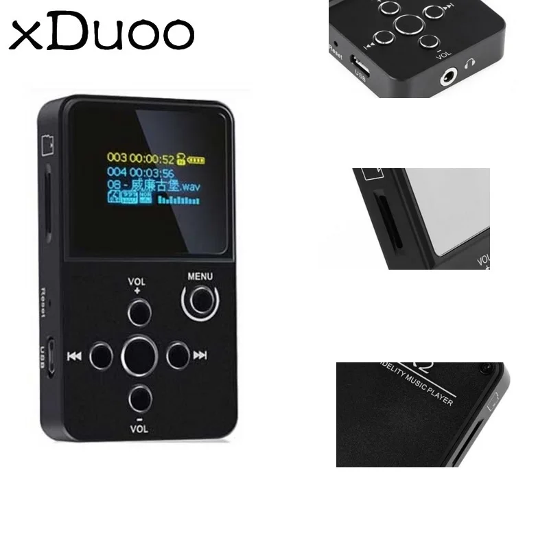 

xDuoo X2 HiFi MP3 Digital Audio Player with OLED Screen TF Card Slot Aluminum Alloy Housing