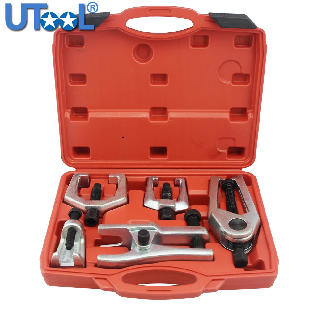 

Front End Service Tool Kit Ball Joint Tie Rod Set Pitman Arm Puller Remover 5pcs