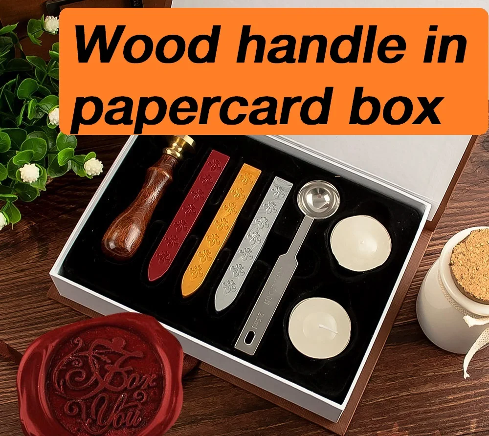Customize Wax Seal Stamp With Your Logo League DIY Gift Ancient Seal Stamp Set In Box