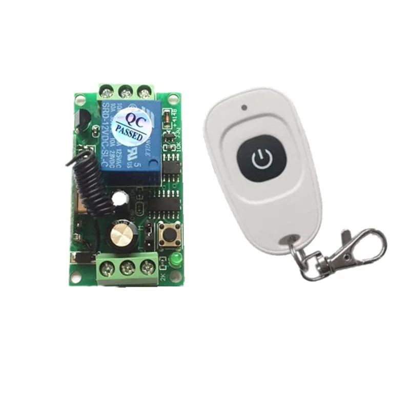 

DC12V 1CH 10A Wireless Remote Control Switch System Receiver one-button waterproof Remote 315mhz/433mhz