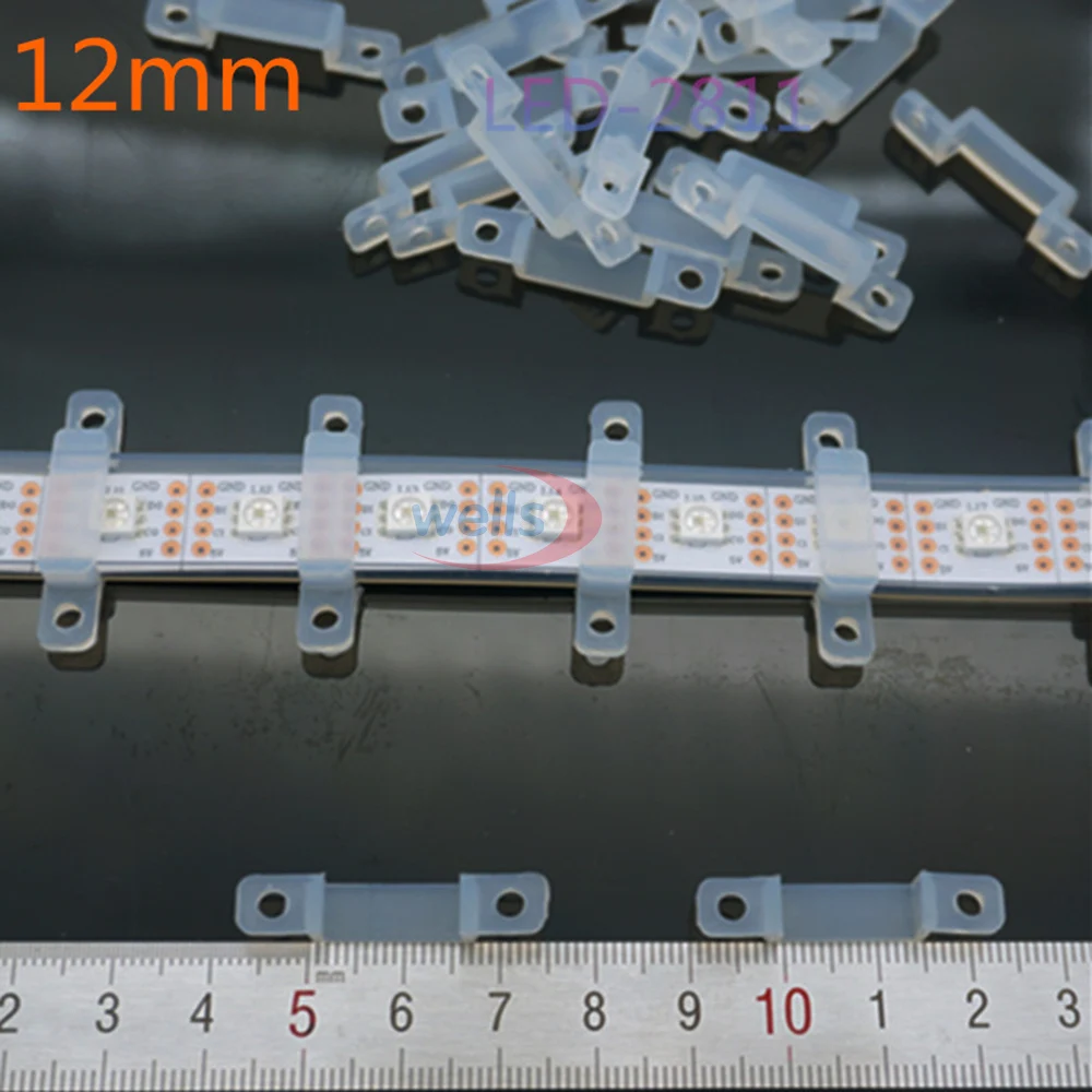 

LED Strip Connectors Silicon Clip 200/500/2000/5000 pcs 5050 WS2811 WS2812 RGBW RGB 5050 8mm/10mm/12mm