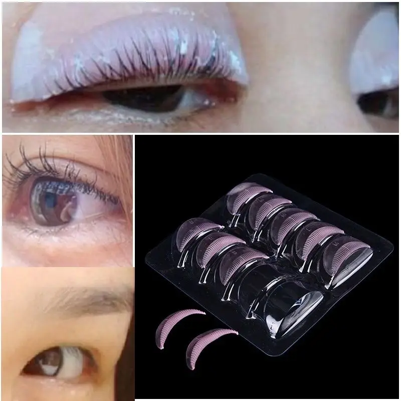 10pcs Eyelash Lift Perming Silicone Curler Pads Shield Rods with