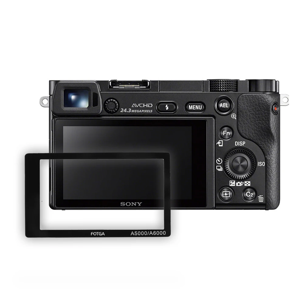 

FOTGA Glass LCD Display Self-adhesive Screen Protector Guard for Sony Alpha A5000/A6000 Camera