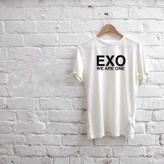 EXO We Are One футболка унисекс K pop модная tumblr Топ fans moletom do футболки|fashion tees|shirt tumblrtumblr t