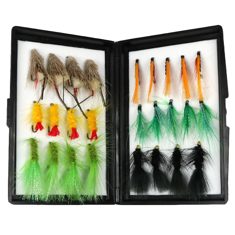 

[26pcs/Set] Cost-effective Streamer Wolly Bugger Fly Fishing Flies Box Set for Trout Fishing Fishing Lures Bait