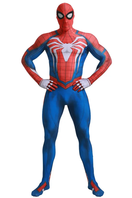 Новый ps4 insomniac костюм Человека-паука спандекс игры Spidey Косплей Хэллоуин