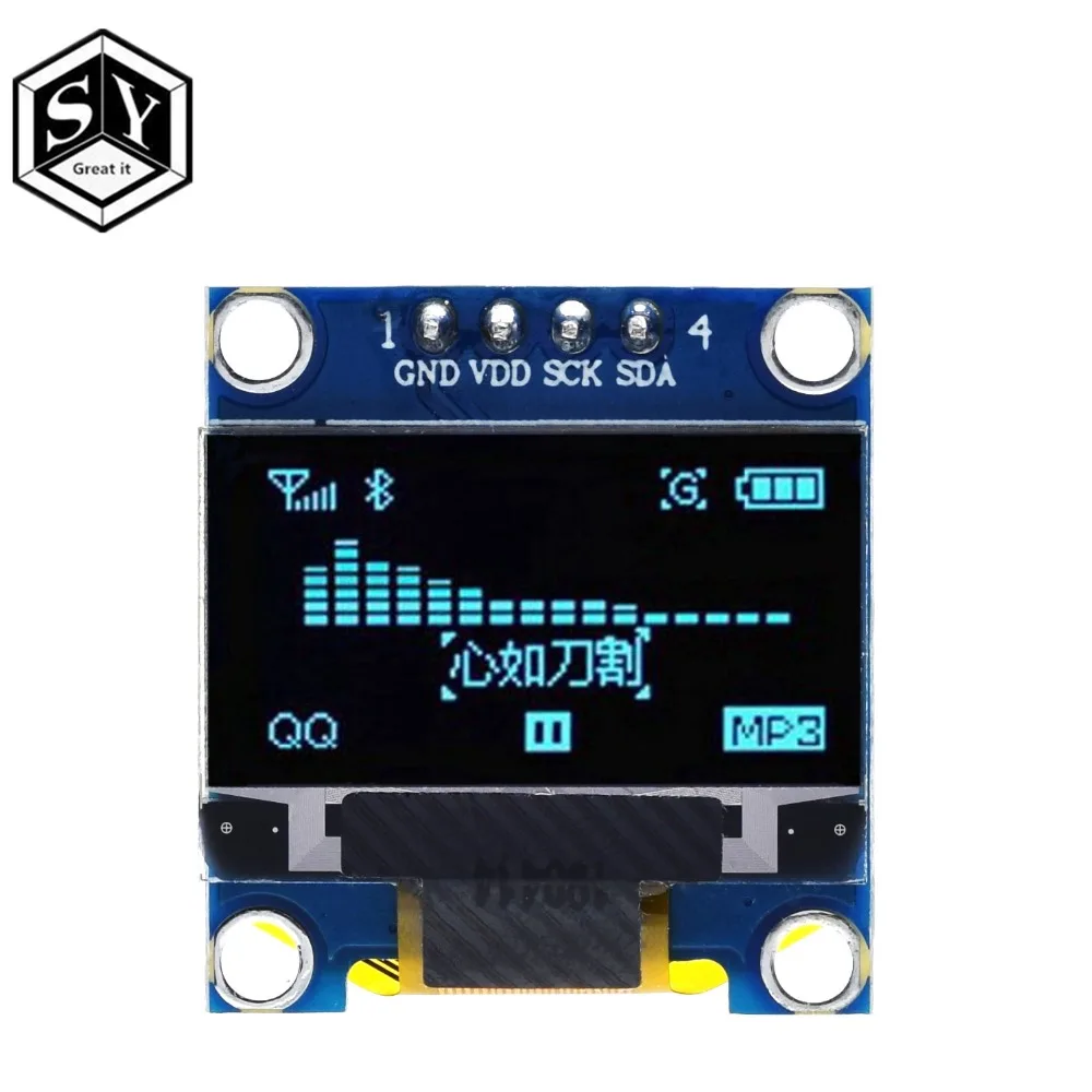 0,96 дюймов IIC Серийный желтый синий OLED дисплей модуль 128X64 IEC SSD1306 12864 плата с ЖК-экраном GND VCC SCL SDA для arduino