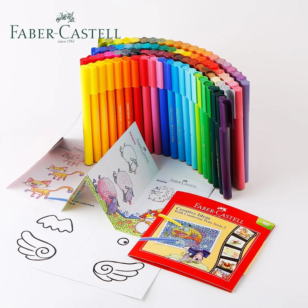 Faber Castell волокна кисти фломастеры 33 Цвета разъем грузовик художественный маркер идеально подходит, способный преодолевать Броды для взрослых детей раскраски, аниме, манга, подарок