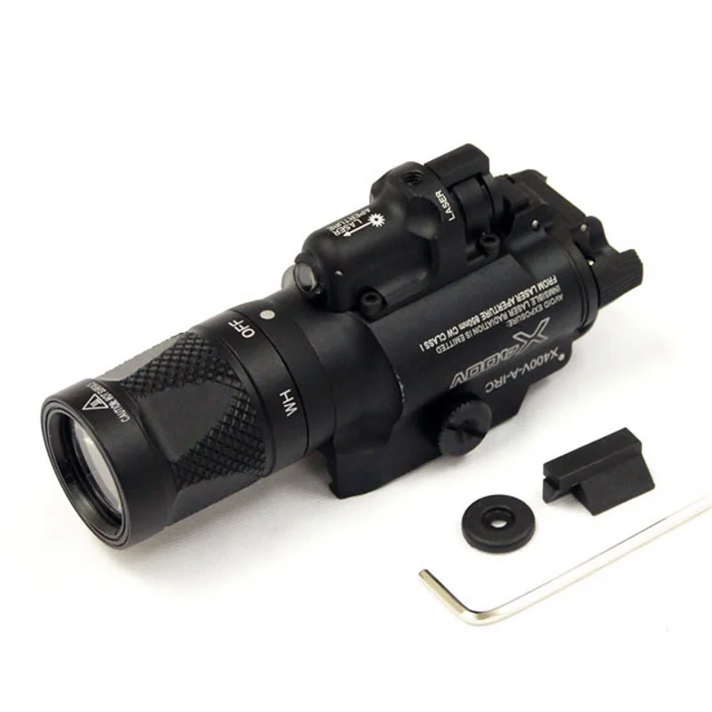 Luzes de Caça Tático Vermelho Visão Laser Airsoft Arma Lanterna Softair Lâmpada Glock Pistola X400v ir Luz Mod. 1265648 7 X400v tático ir luz vermelho visão laser