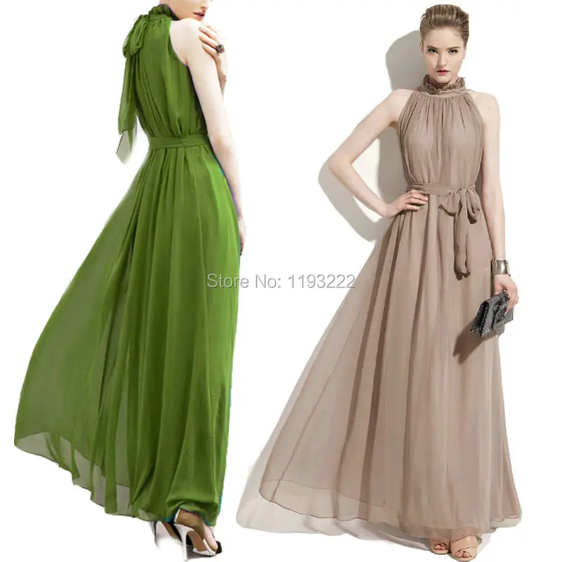 plus size high neck maxi dress