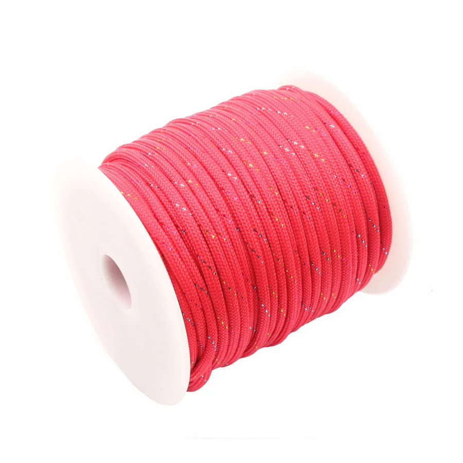 CAMPINGSKY قوس قزح Paracord في 550 Paracord في المظلة الحبل الحبل حبل 7 ستراند 100FT تسلق التخييم بقاء المعدات