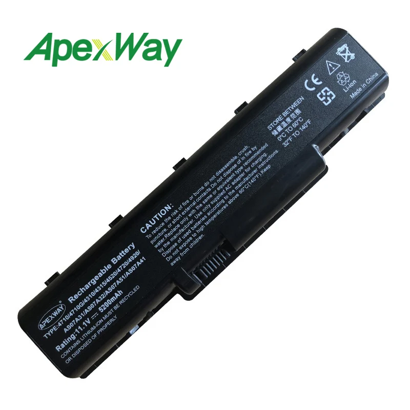 Apexway 6 cell ноутбук Батарея для acer Aspire 5536G 5735Z 5737Z 5738DG 5738G 5738Z 5738ZG 5740DG 5740G 4315 AS07A31 MS2219