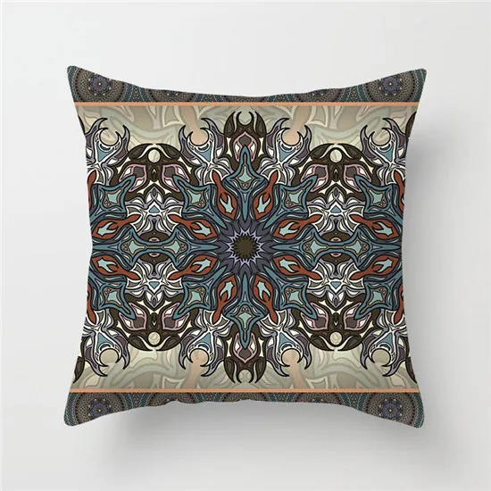 Fuwatacchi наволочка с цветочным рисунком мандала, тканая льняная Геометрическая наволочка для подушки, декоративная наволочка для дивана - Цвет: PC02171