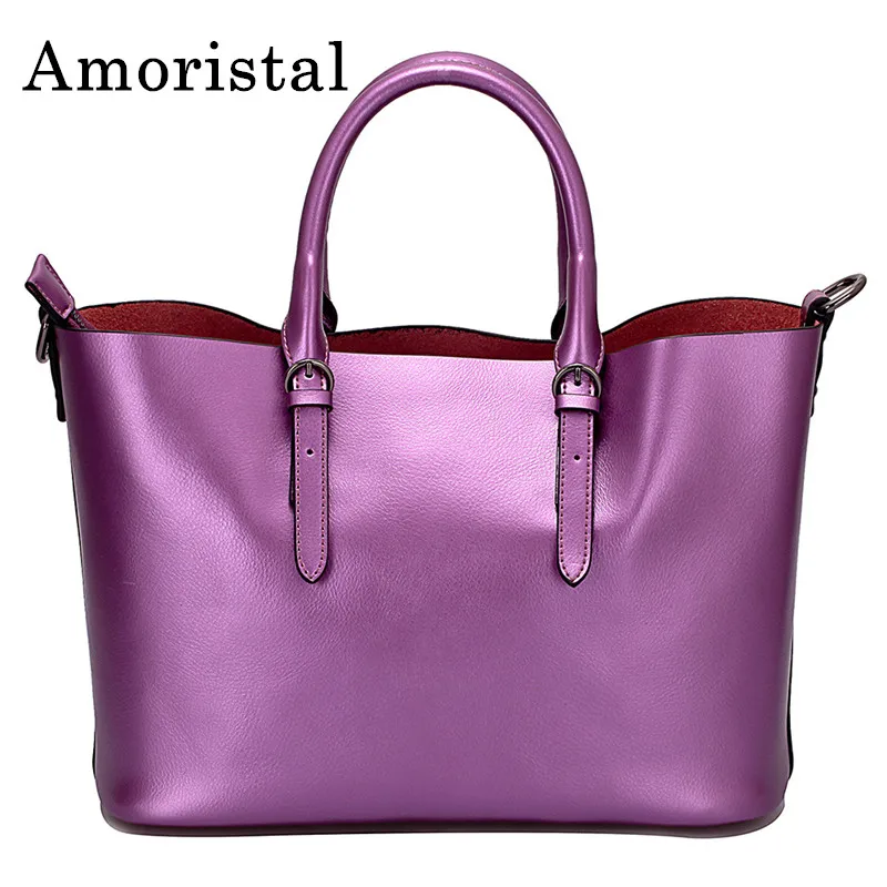

Noble Purple Handbag For Ladies 2018 Fashion Real Leather Bag Women Shoulder Bags High Quality 100% Cowhide Messenger Bags B329