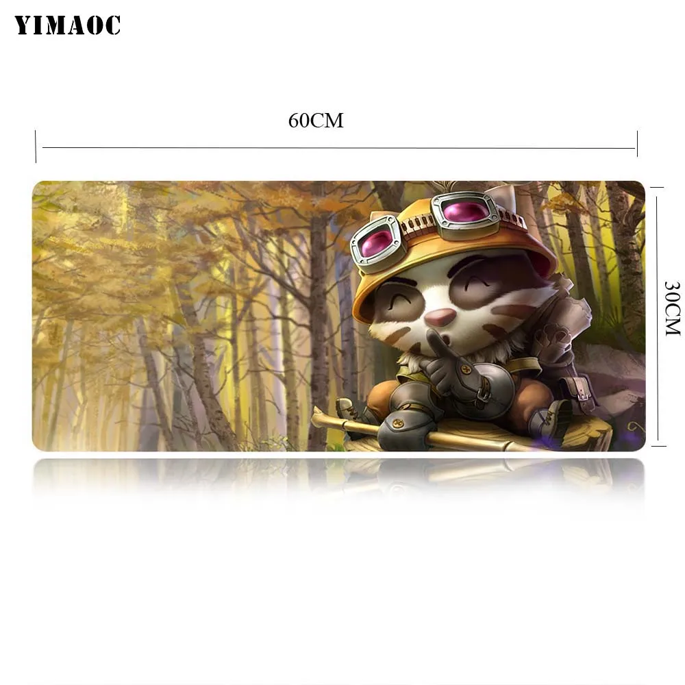 YIMAOC League Of Legends Teemo коврик для Мыши Компьютерный коврик для мыши Противоскользящий коврик для игровой мыши из натурального каучука 30x60 см