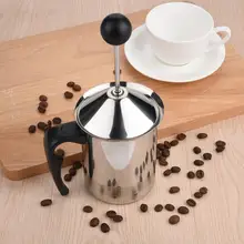 2 размера ручной пенообразователь смеситель из нержавеющей стали ручной двойной сетки встроенный пружинный молочный пенообразователь кофе приспособление для украшения