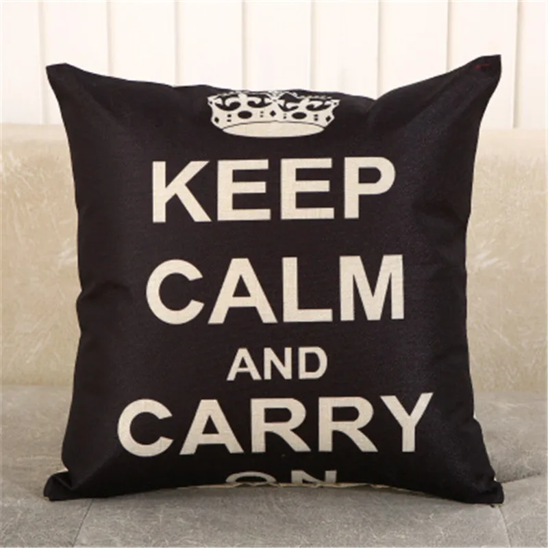 Black Letter Pillow Cover Pillow Case Colorful Cushion Cover for Home Sofa Seat Car Decoration Pillowcase MA23