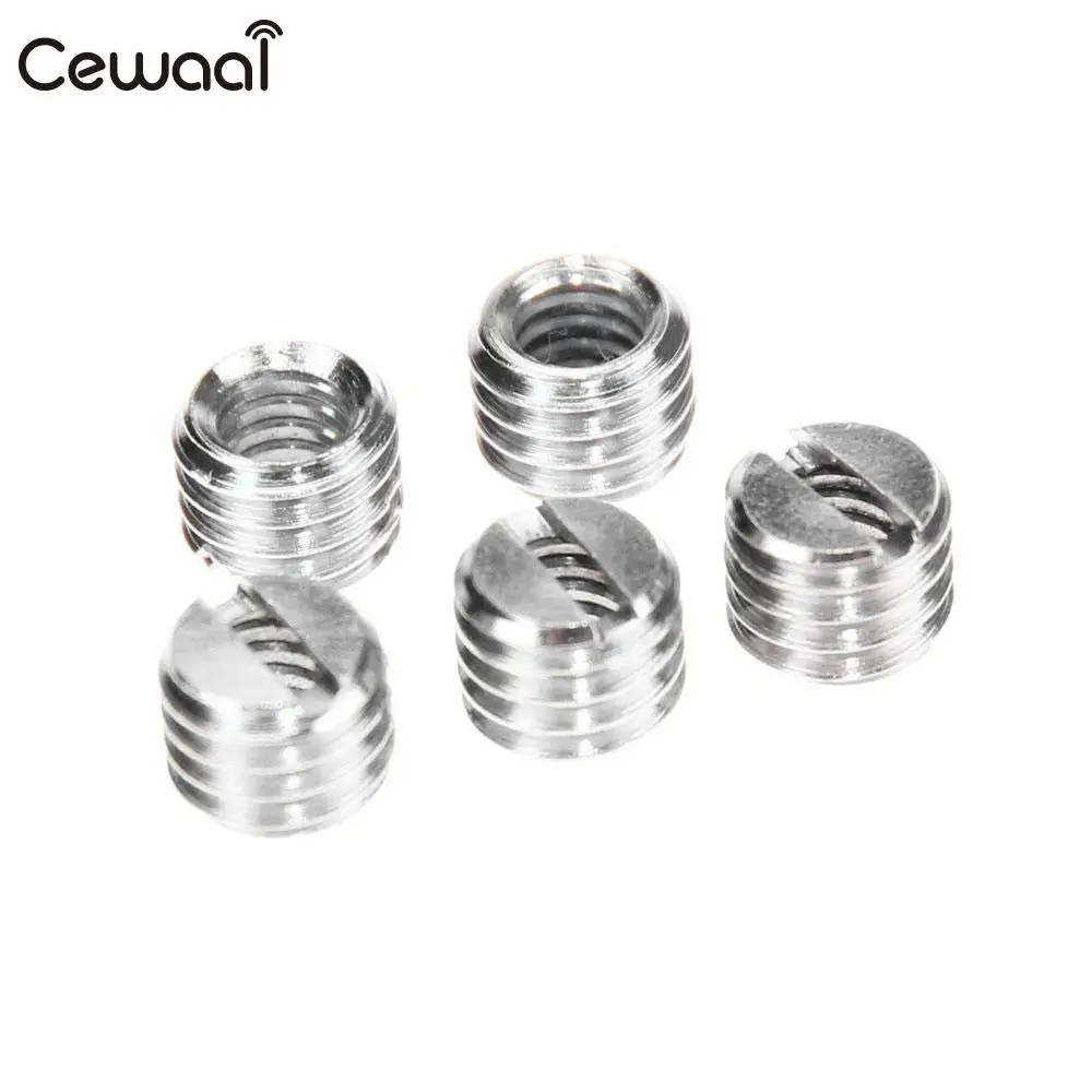 

Cewaal Metal Silver Replacement 1/4inch To 3/8inch Parts Screw Mount Premium Camera Convert Screw Adapter DSLR Accessories