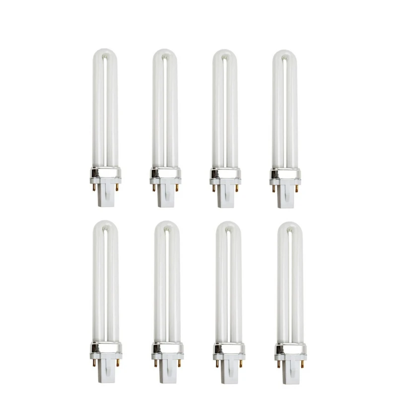 

8pcs/set White UV 9w 365nm Led Light Tube Nail Art Machine Tools Drying Polish Light Tube For Nail Dryer