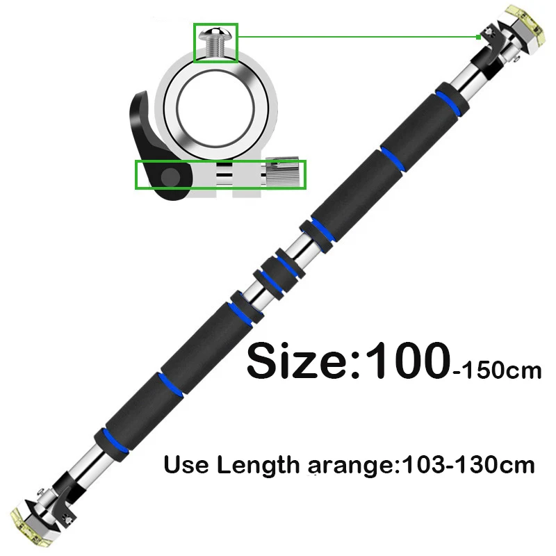 200 кг регулируемые двери горизонтальные брусья упражнения для дома тренировки тренажерный зал подбородок подтягивать Тренировки Бар Спорт фитнес оборудование - Цвет: Темно-синий