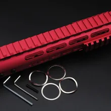 TriRock Red 10 ''Длина Handguard Rail Key Mod системы бесплатно поплавок рейку монтаж с красным Weaver/Пикатинни