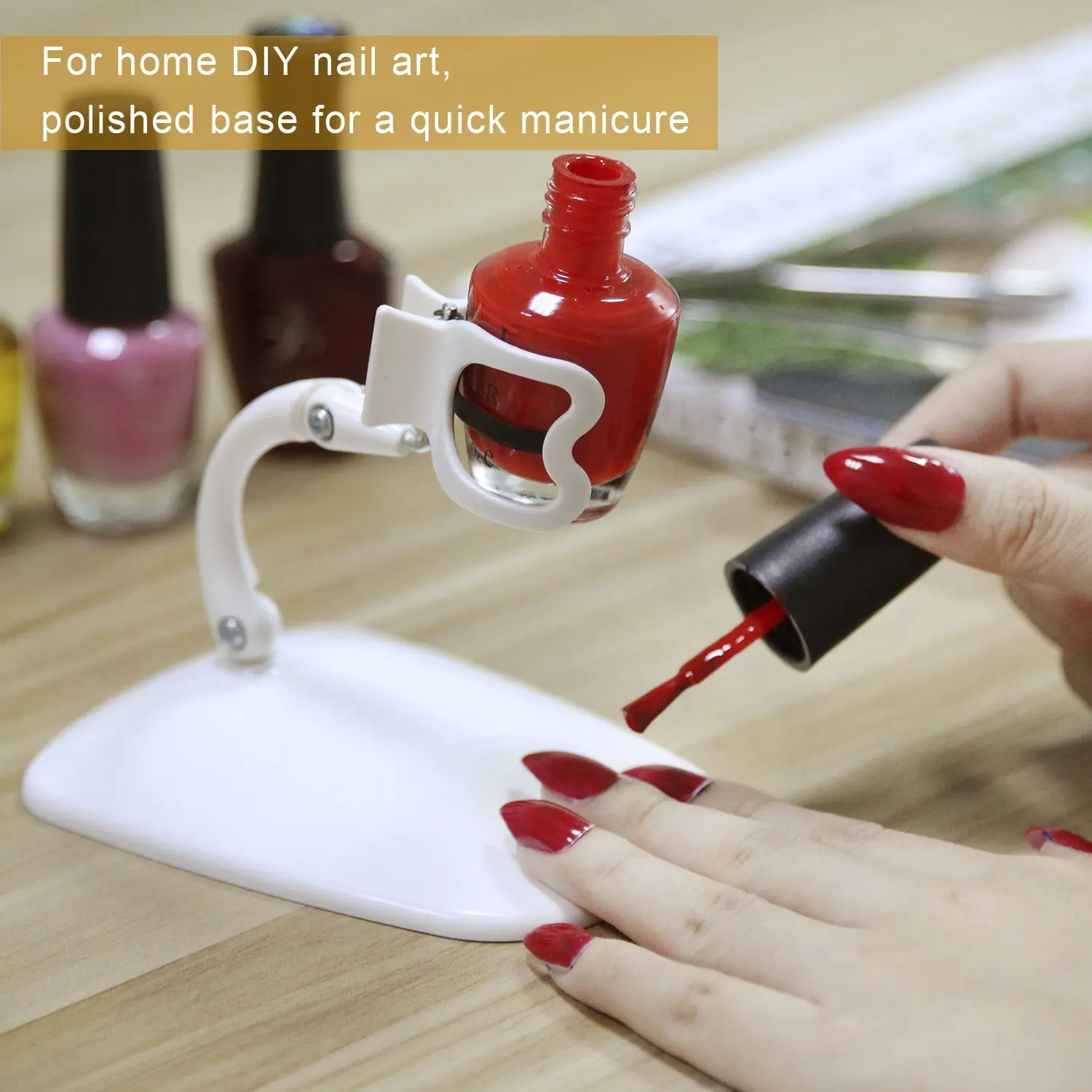 Adjustable Nail Polish Bottle Display Stand Tilt Nail Varnish Clip