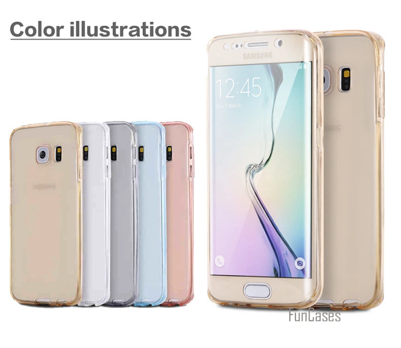 

For iphone 5 5s SE 6 6S 7 Plus ,For Samsung Galaxy A3 A5 A7 J510 J5 J7 S5 S6 S7 Edge Plus 360 Degree Full Coverage TPU case >,