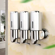 Домашний практичный настенный трехголовый диспенсер для мыла для ручной работы в ванной комнате, легко устанавливается