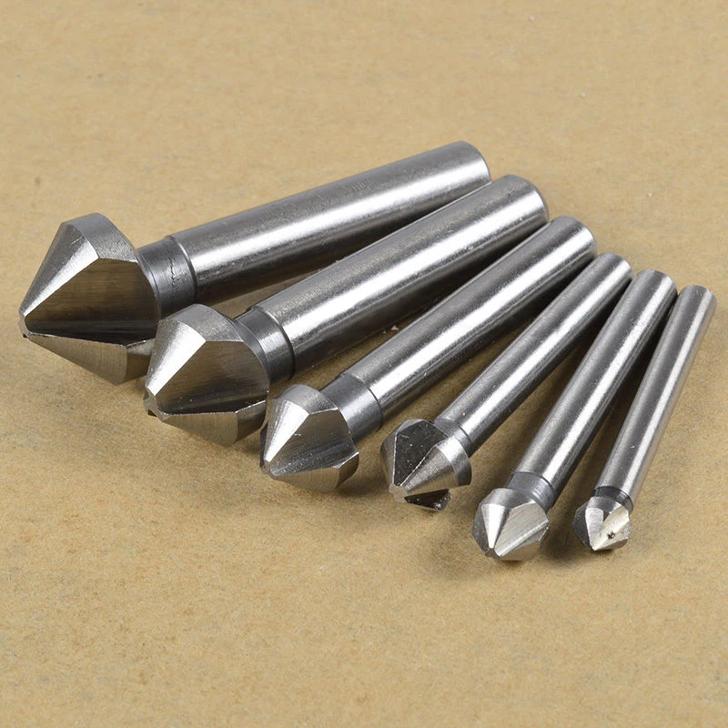 DWZ 6pcs 6.3-20.5mm 90 Degrees HSS Countersink Drill Bit Wood Steel Aluminum Tool