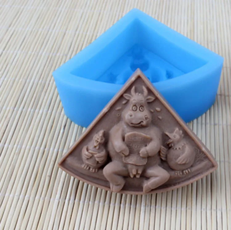 Cattle cow Silicone molds soap mold silicone soap molds silica gel die
