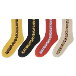 Huation Для мужчин/Для женщин Harajuku чесаный удобные носки из хлопка сжатия Прохладный Striped Crew майка для скейтбординга Мягкая Хип носки