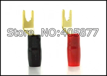 

High End Performance Audio Grade Gold Plated Spade for Speaker cable Y terminal adapter