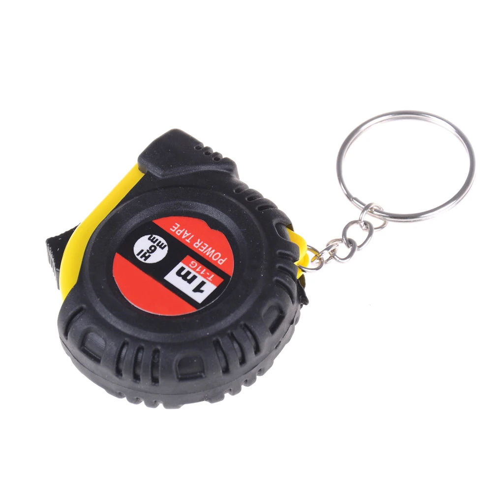 1pc practical 1m Mini  Retractable Ruler Tape Measure Tool Measure Key Chain Pocket Metric  4x4.5x1.6cm