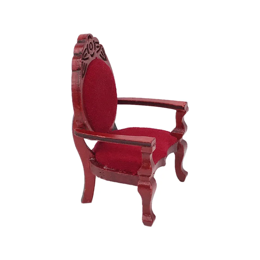 Doll House Accessory 1:12 Vintage Mini Dollhouse Furniture Carved Chairs Miniature Kids Pretend Play Toys A513 Doll House Accessory 1:12 Vintage Mini Dollhouse Furniture Carved Chairs Miniature Kids Pretend Play Toys A513