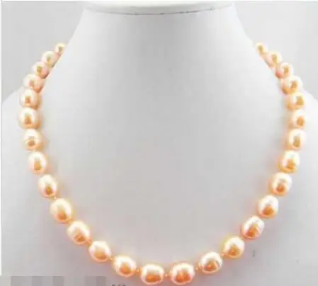 

Free Shipping >>> 17.5'' 10mm pink rice freshwater pearl necklace