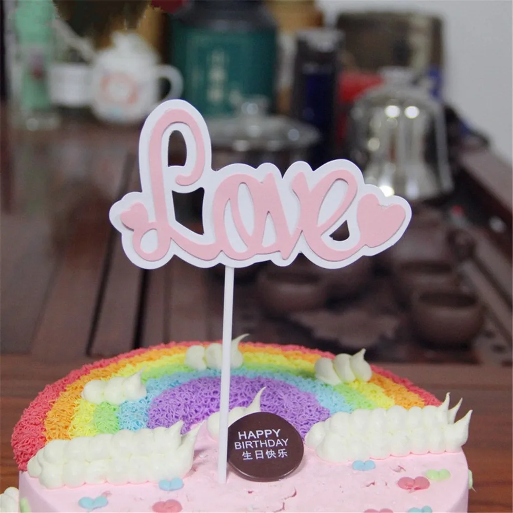 CRLEY Sweet Love Сердце торт Топпер кекс Свадебные Обручение Свадебные вечерние украшения кекс Дисплей День Святого Валентина топперы
