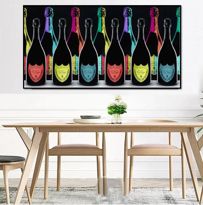 

Albert colorful champagne print on canvas large wall picture