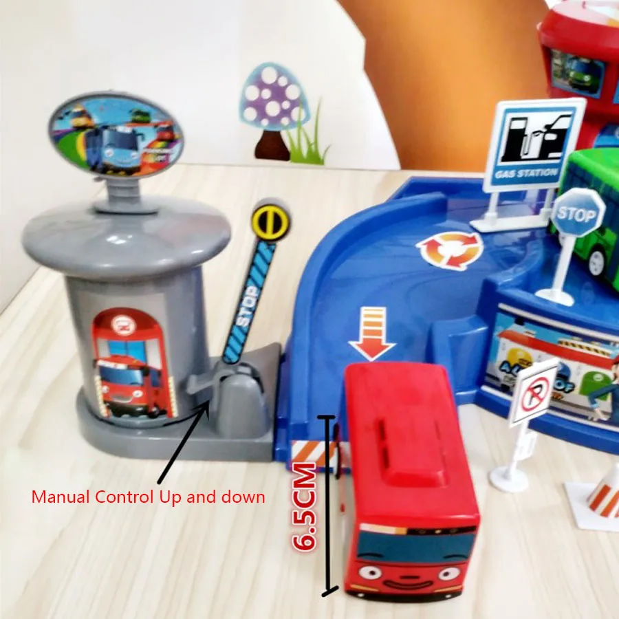 Lihat Tayo Bus Parking Lot Garage Distribution Buses Toy
