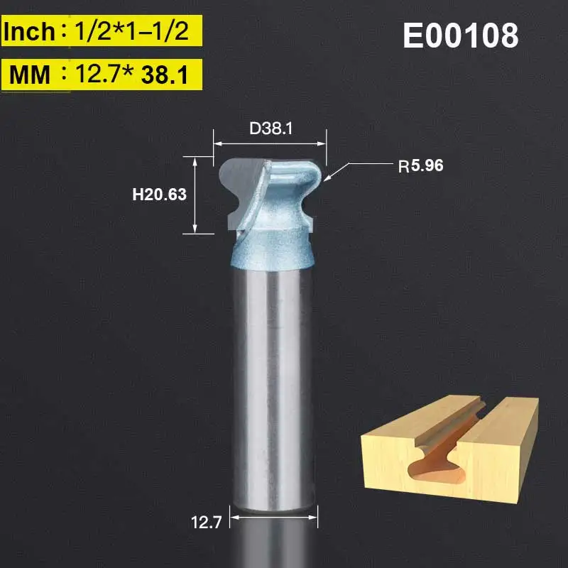 Tideway промышленного класса две дуги ногтей фреза деревообрабатывающий дверной рамы ручки фрезы блокировки ящика отверстие Долбление - Длина режущей кромки: E00108