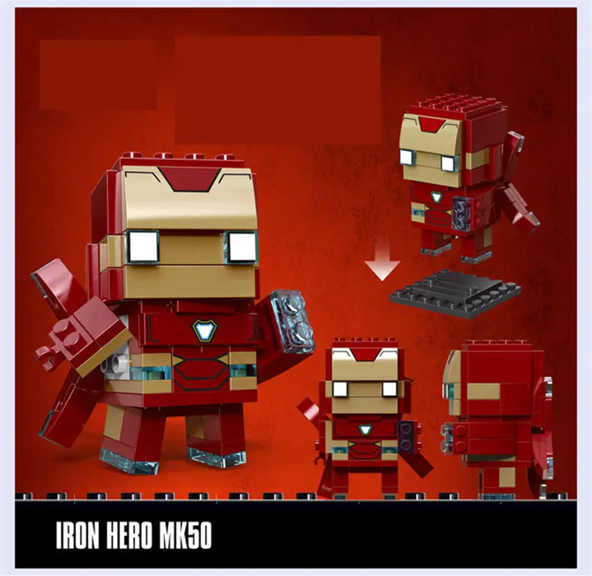 6 шт./лот Decool 6841 46 superboy gamora brickheadz фигурки кирпичные головки headz модель строительные