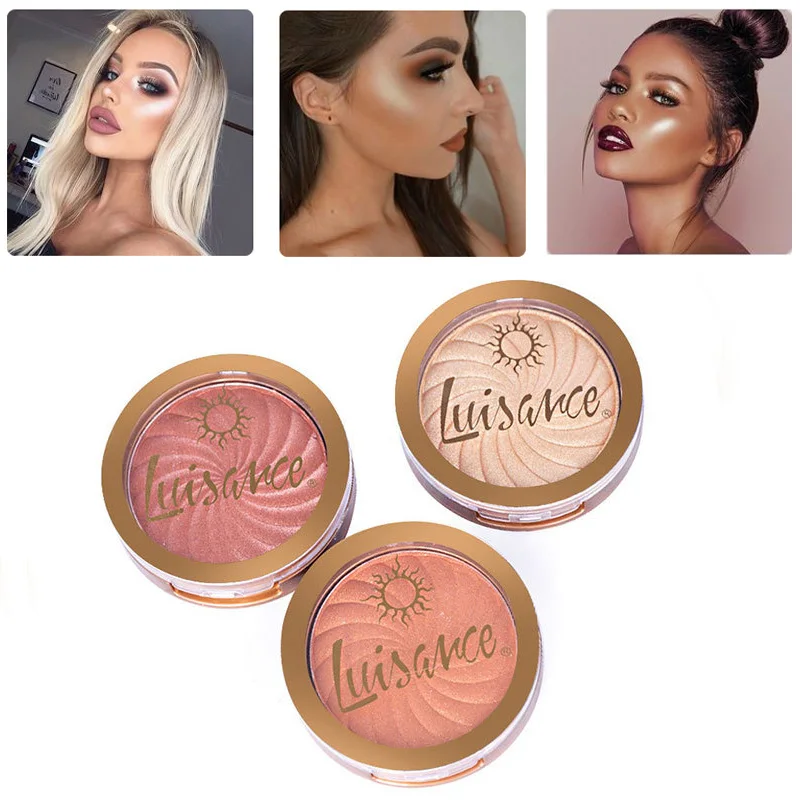 

Makeup Shimmer Highlighter Iluminador Contouring Face Cosmetics Pressed Powder Highlight Palette Brighten Skin Makeup Cosmetics