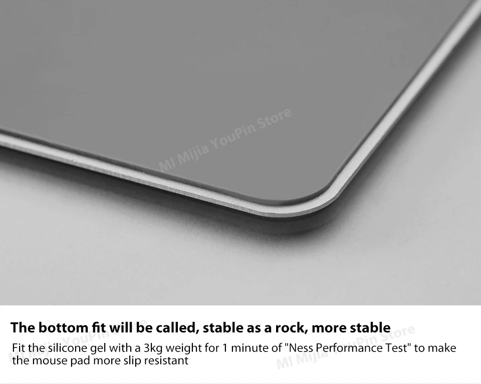 Xiaomi MI Original Metal Aluminum Alloy Slim Mouse Pad PC Computer Laptop Mouse Pads Anti-skid 3002403mm2401803mm (4)