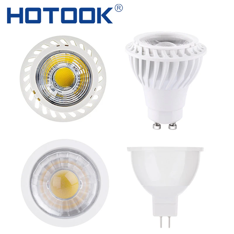 HOTOOK bombilla LED COB MR16 GU10, 220V, 110V, 12V, 5W|led spotlight|led 12v dimmableled gu10 spotlight - AliExpress