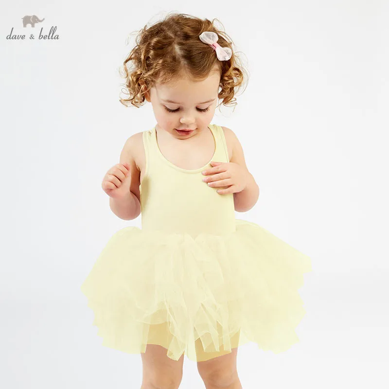 Dave bella/Летнее Детское бальное платье принцессы для маленьких девочек платье для дня рождения на свадьбу детская одежда на лолитной основе DB7396