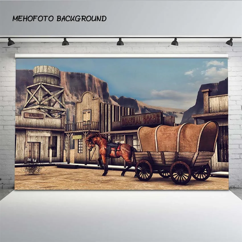 Фотофоны MEHOFOTO Wild West Cowboy Saloon для фотосъемки фон фотостудии|Фон фотосъёмки| |