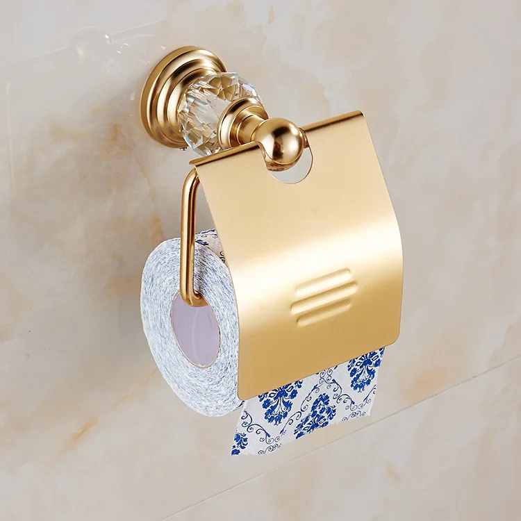 MTTUZK Золотое пространство Алюминий с кристаллами держатель туалетной бумаги, держатель рулона, держатель бумажного полотенца, туалетной