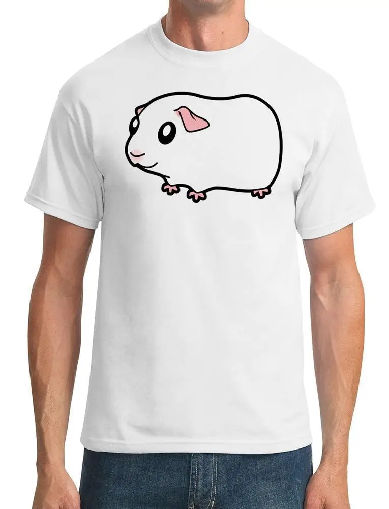 Лето 2018 известный BrandWhite мультфильм Guinea Pig Дизайн-мужские т-shirtplus Размеры повседневная одежда